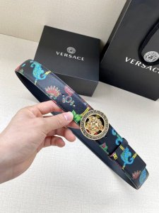 Width 4.0 Cm Versace This Unique Leather Belt Is Crafted From Leather, Adorned W