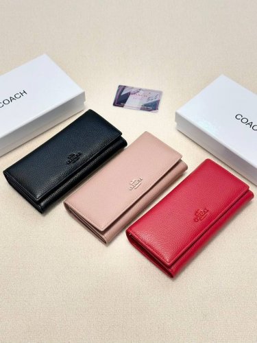 Color Black Pink Size 19X10 Coach counter model Original cowhide counter new fa