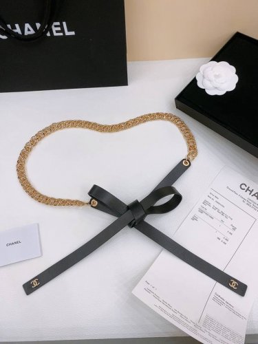 Chanel 25-Thread Butterfly Bow Waist Chain, Handcrafted Brass With Real Gold Pla