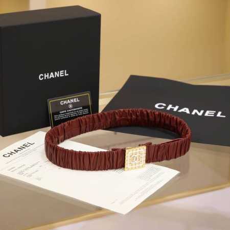 Chanel Cc square resin white and black logo square brass logo buckle calfskin si - Click Image to Close