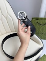 Gucci, original precision electroplated buckle, original Italian leather, 4.0cm