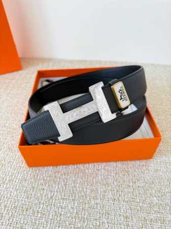 Product Name: Hermes Belt (Original) Model: Hook buckle, classic pure steel buc - Click Image to Close