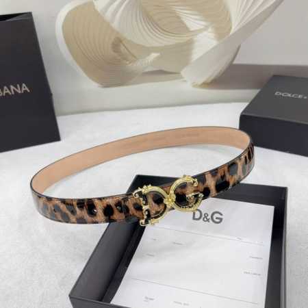 3.0Cm D&G Belt, Double-Sided Top-Grain Leather With A Matte Finish, Lengths: 75, - Click Image to Close