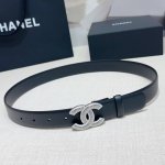 3.0cm Chanel belt, double-sided top-grain cowhide, lengths: 75, 80, 85, 90, 95,