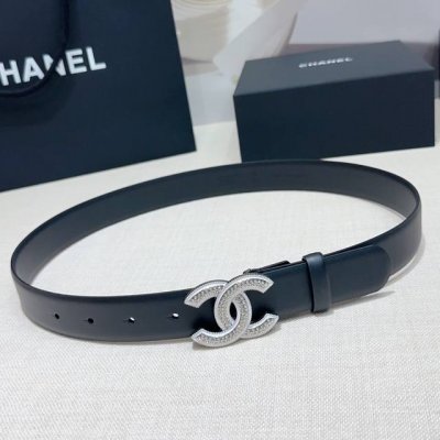 3.0cm Chanel belt, double-sided top-grain cowhide, lengths: 75, 80, 85, 90, 95,
