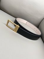 Gg Gucci 3.5cm wide imported cowhide hot-embossed belt with exquisite hardware.