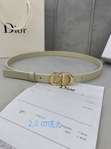 Width 2.0 Cm Dior Dior Best-Selling Flat Wireless Belt Body, Imported Calf Leath