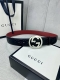 Band Width 4.0Cm Gucci Interlocking Double G Belt Made Of Gucci Signature Leathe