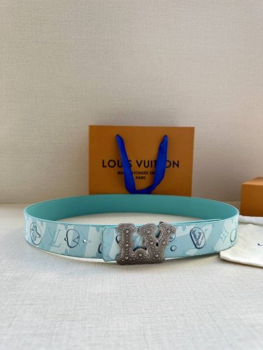 4.0 Wide Lv Aqua Double-Sided Belt Brings A Modern Twist To Traditional Design.