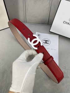 Width 3.0Cm Chanel Chanel Women's Classic Belt New Style Smooth Lined Frosted Co