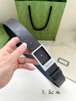 Width 3.8 Cm Gucci Double-Sided Belt, One Side In Gucci Signature Leather, The O