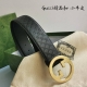 Gucci Genuine Imported Original Embossed High-Quality Steel Buckle, 4.0 cm Wide.