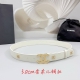Special 3.0Cm Chanel Belt, Double-Sided Top-Grain Leather, Length: 75, 80, 85, 9
