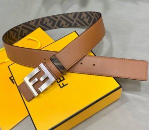 Fendi Fendi Store-Exclusive Style 4.0 Cm Wide Double-Ring Reversible Belt With F
