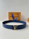 L0Uis Vuitt0N Lv Men's counter quality water ripple belt width 40mm equipped wit