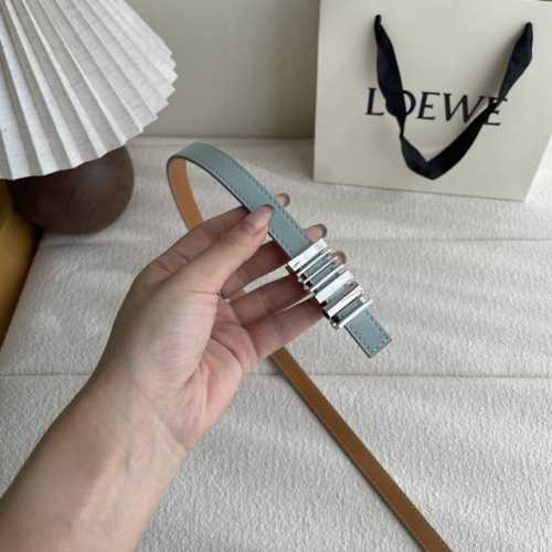 Special Loewe Classic Cowhide Leather Belt With A Shiny Loewe Geometric Belt Buc