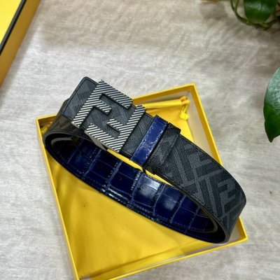 Fendi Same style as Fendi counters Width 4.0cm Double ring reversible belt Ff pr