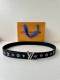 3.0 Wide Lv Double-Sided Lychee Belt Interprets Louis Vuitton's Classic Elements
