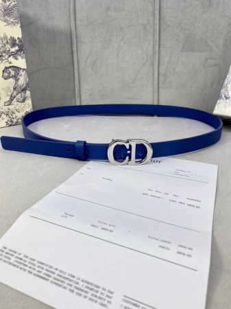 Width 2.0Cm Dior Dior Popular Flat Wireless Belt Saddle Imported Calfskin Belt B - Click Image to Close