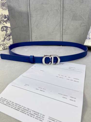 Width 2.0Cm Dior Dior Popular Flat Wireless Belt Saddle Imported Calfskin Belt B