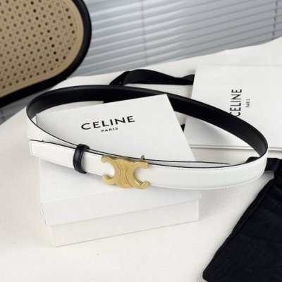 Celin E new three-dimensional buoy buckle women's belt Italian imported calfskin
