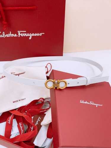 Ferragamo # Classic Gancio belt for women Smooth calfskin plain surface, full of