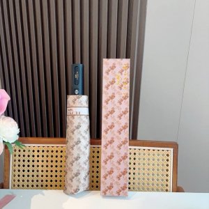Coach's new summer fully automatic folding umbrella The black coating effectivel