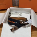 - Original, authentic, and custom-made H-brand women's belt. Made in France, th