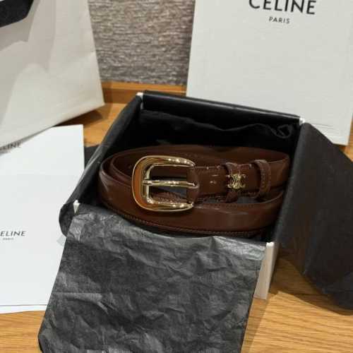 Celine Medium Taurillon 25mm Leather Strap (Ddd). This belt features a calfskin