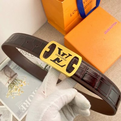 Lv Special leather belt series, original hardware, fine stainless steel buckle,