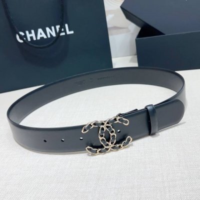 4.0cm Chanel belt, double-sided top layer sheepskin, length: 75, 80, 85, 90, 95,