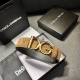 Dg, width 4.0cm, Dolce Gabbana new imported frosted cowhide versatile men's belt