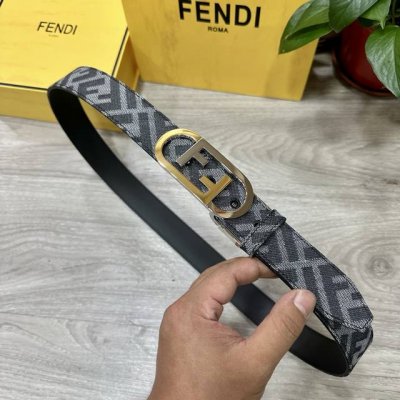 Fendi, Same As The Store Version, Width 3.5 Cm, Original Custom Fabric With Ff P