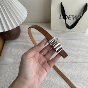 Special Loewe Classic Cowhide Leather Belt With A Shiny Loewe Geometric Belt Buc