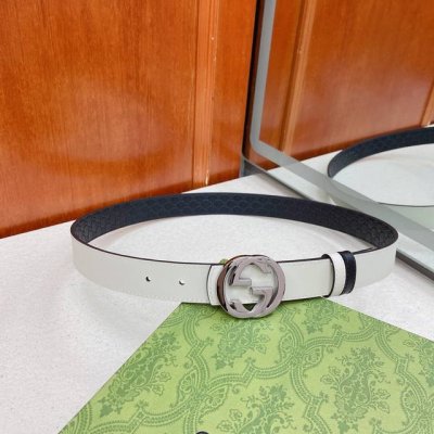 Gucci Gg Marmont series reversible belt, 3.0cm width, made of double-sided top-g