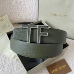 Tom Ford. New high-end double-sided calfskin, simple business men's belt, 4.0cm