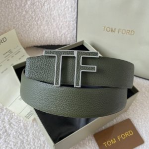 Tom Ford. New high-end double-sided calfskin, simple business men's belt, 4.0cm