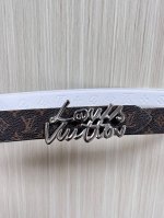 This season's newest belt is crafted from luxurious calfskin and Monogram canvas