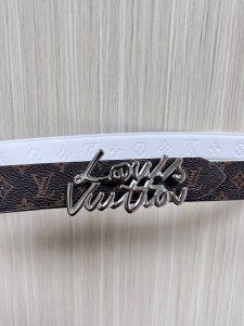 This season's newest belt is crafted from luxurious calfskin and Monogram canvas