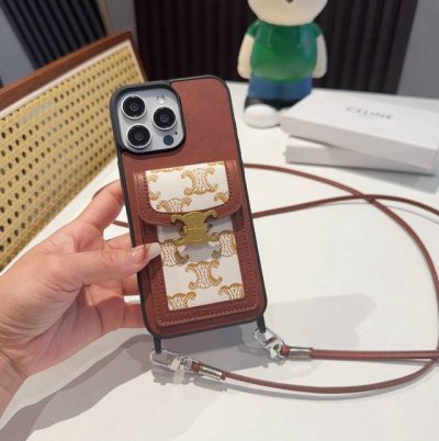 Celine Celine crossbody card case full card case mobile phone case lanyard disas