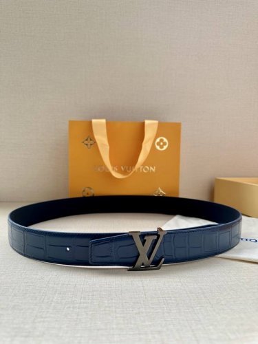 3.5 Wide Louis Vuitton Uses Imported First-Layer Cowhide Pressed Crocodile Belly