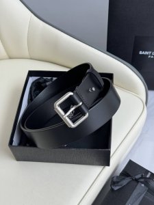 Saint Laurent Women's Belt Original Genuine Gold Electroplated Buckle, Original