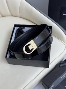 Special 2025 Spring Show Saint Laurent Women's Belt Original Real Gold Electropl