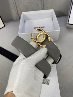 Width: 3.0 Cm Chanel Fine-Grain Calf Leather With Gold, Silver, And Gunmetal Met