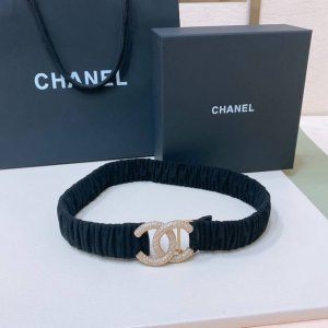 Chanel Cc rhinestone brass logo buckle, calfskin leather, silver and gold metal,